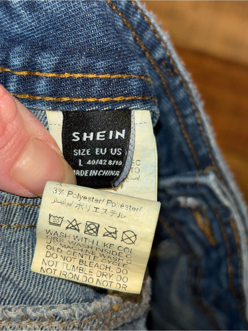 Denim Pleated Mini Skirt - Picture 3 of 4